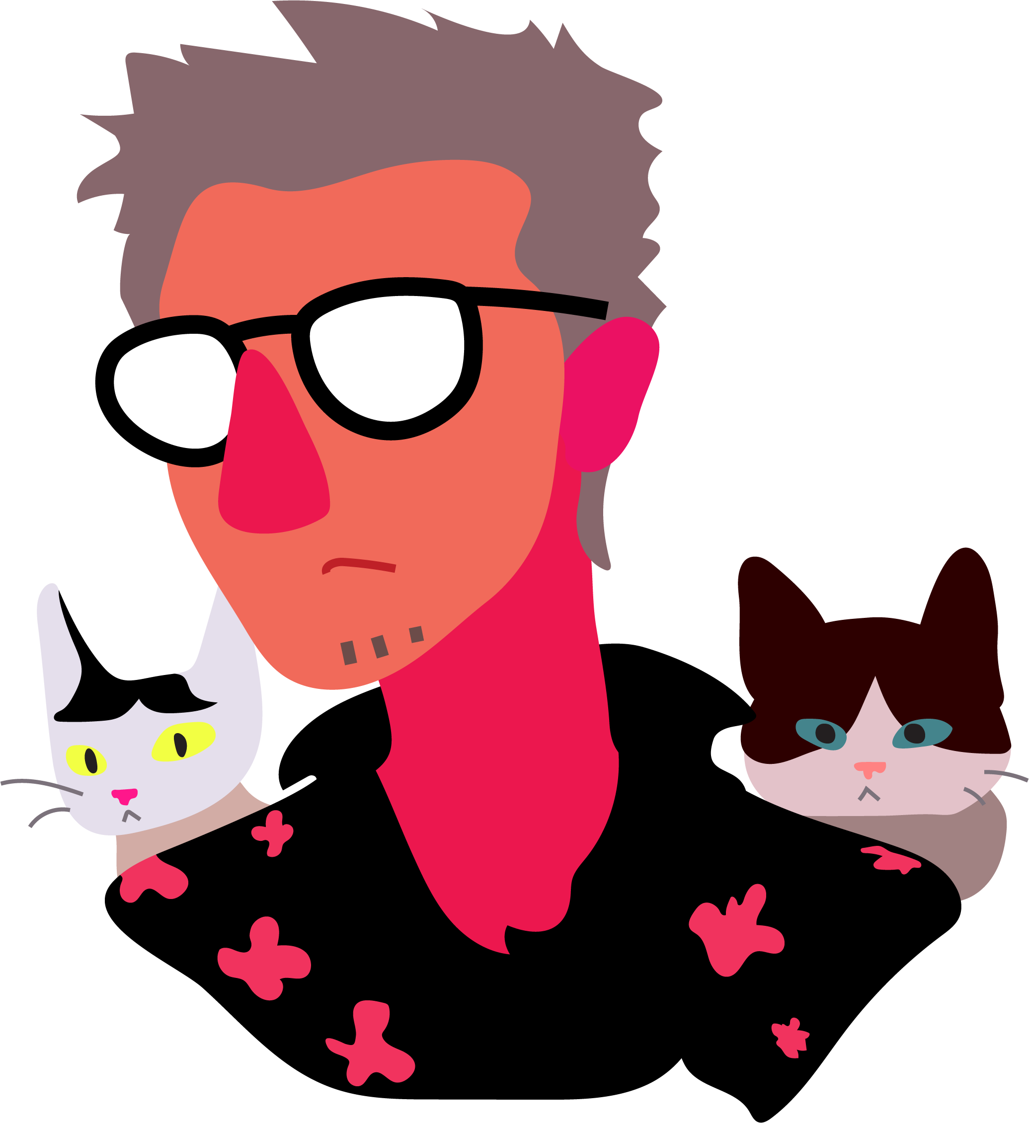 self portrait with cats